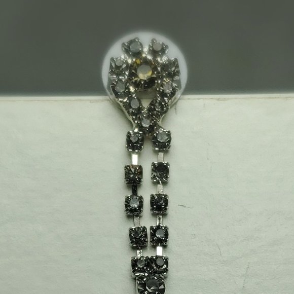 Ali Khan bridal rhinestone drop earrings - Picture 5 of 11